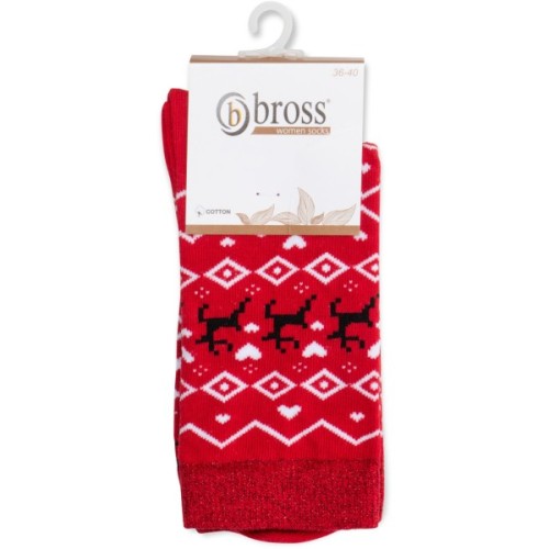 Шкарпетки дитячі Bross новорічні (6390-13-red)