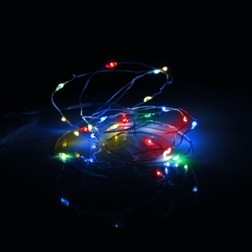 Гірлянда YES! Fun Нитка на мідному дроті 20 LED Різнокольорова 2 м Статична на Батарейках (975022)