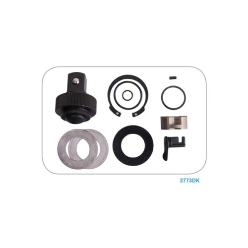 Тріскачка KING TONY 1/4", 90 зубців, флажкова з кнопкою, IP51 (2773-55GS)