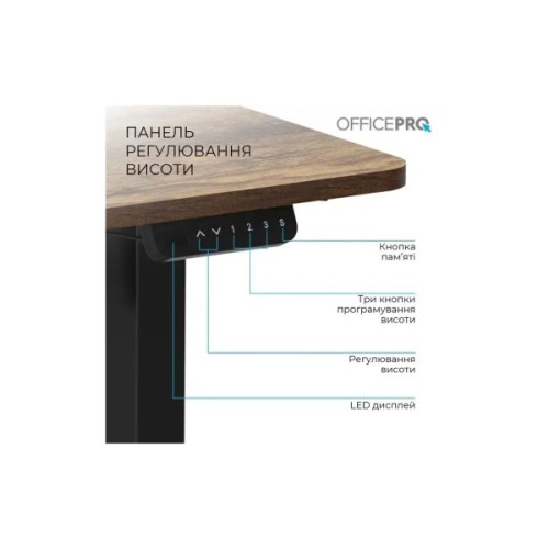 Комп'ютерний стіл OfficePro ODE1470DW Dark Wood/Black (ODE1470DW)