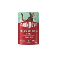 Вологий корм для кішок Carnilove Jelly Pheasant with Raspberry Leaves 85 г (8595602584734)