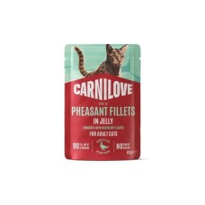 Вологий корм для кішок Carnilove Jelly Pheasant with Raspberry Leaves 85 г (8595602584734)