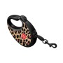 Повідець для собак WAUDOG R-leash з контейнером для пакетів "Леопард", світловідбивна стрічка, M (256-4066)