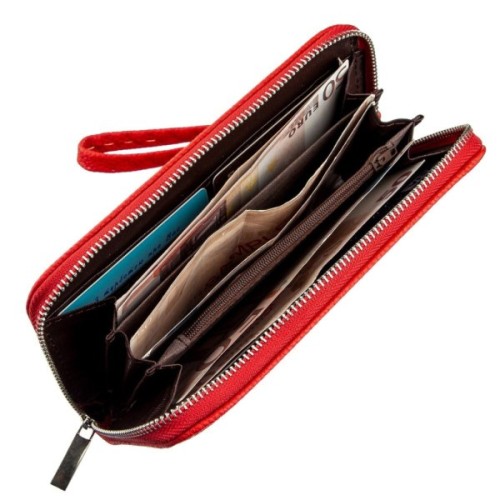 Гаманець Kivi З екошкіри флотар Яскраво-червоний (19018)