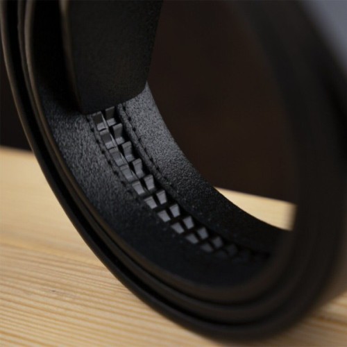 Ремінь Vintage Чоловічий з пряжкою хвиля Чорний (20336)