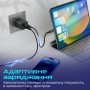 Зарядний пристрій Promate USB-C + USB-A (powerport-25ac.black)