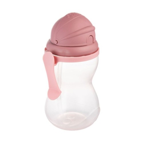 Поїльник-непроливайка Canpol babies зі складною силіконовою трубочкою, рожева 370 мл (56/113_pin2)