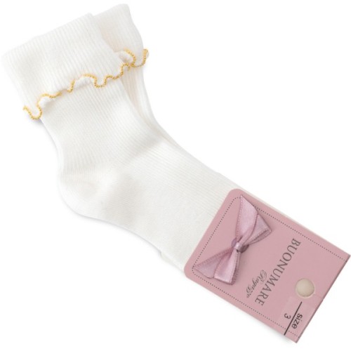 Шкарпетки дитячі BNM з оборкою (M0C0119-0002-3G-cream)