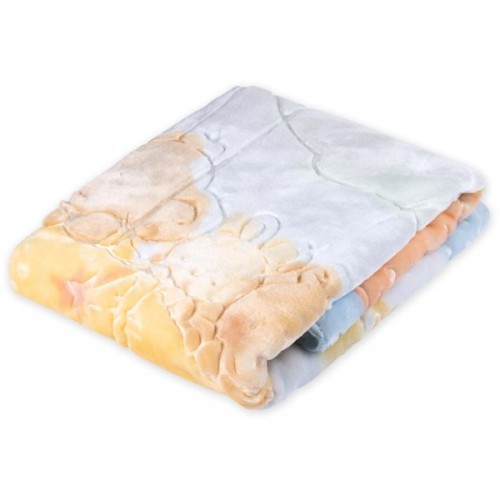 Ковдра дитяча Luvena Fortuna блакитне з малюнком тварин (H9270)