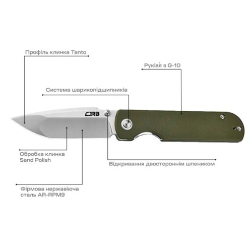 Ніж CJRB Nova Green (J1937-GN)