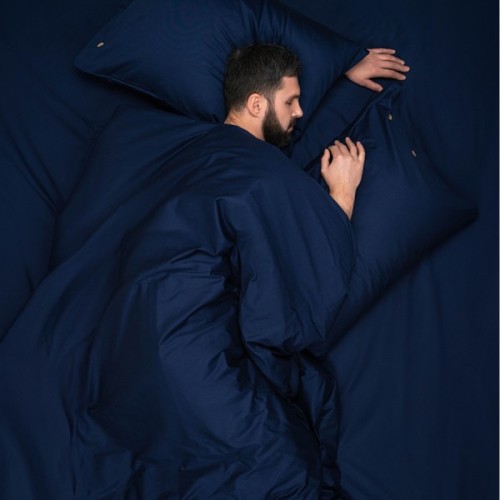 Простирадло Ardesto Mix&Match 100% бавовна, сатин синій 180х240 см (ART1824FSN)