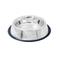 Посуд для собак Swastik Industries Миска металева на гумі з кісткою 2.2 л (2700000022016)