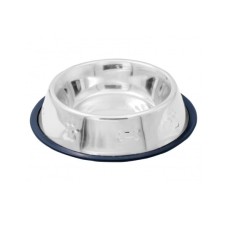 Посуд для собак Swastik Industries Миска металева на гумі з кісткою 2.2 л (2700000022016) Посуд для собак Swastik Industries Миска металева на гумі з кісткою 2.2 л (2700000022016)