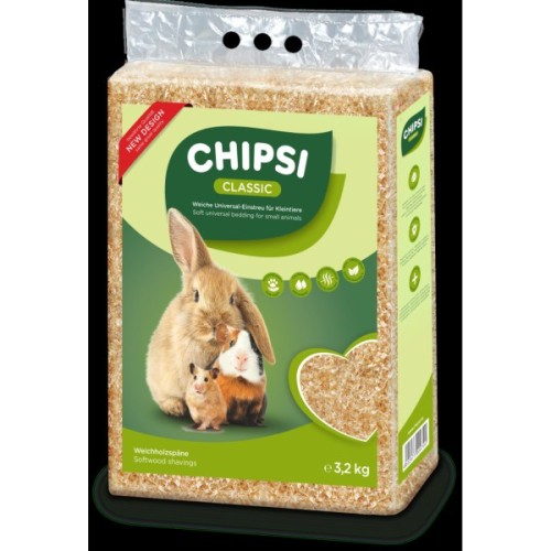 Наповнювач для гризунів Chipsi Classic Деревний вбирний 3.2 кг (60 л) (4002973000700)