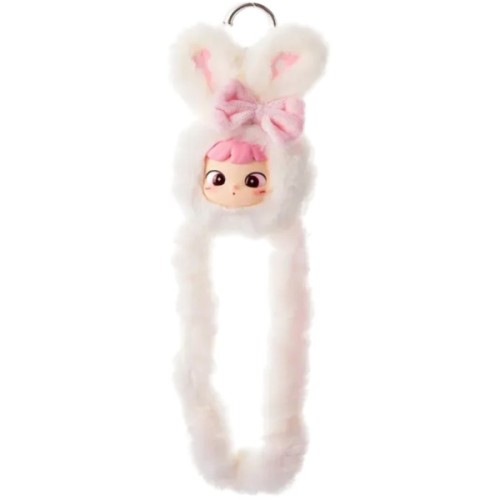 М'яка іграшка Tangle з кільцем Cimmy Fluffy Bunny Snowy (HWTANGLE01S01-WC02)