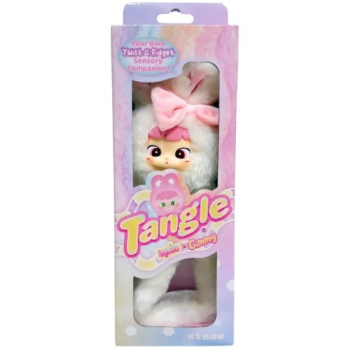 М'яка іграшка Tangle з кільцем Cimmy Fluffy Bunny Snowy (HWTANGLE01S01-WC02)