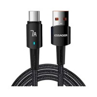 Дата кабель USB 2.0 AM to USB-C 0.5m 7A 100W black Essager (EXC7A-CGB01-P)