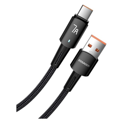 Дата кабель USB 2.0 AM to USB-C 0.5m 7A 100W black Essager (EXC7A-CGB01-P)