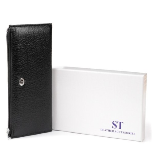 Гаманець ST Leather Зі шкіри унісекс Чорний (19324)