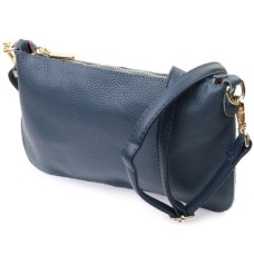 Сумка Vintage З натуральної шкіри Синя (22646)