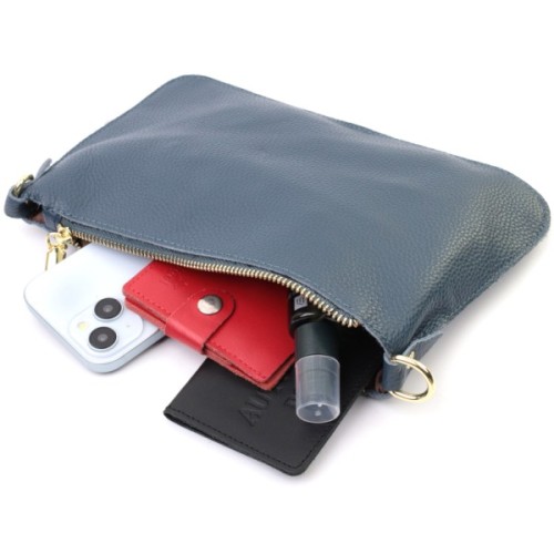 Сумка Vintage З натуральної шкіри Синя (22646)