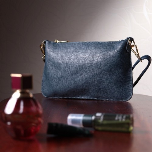 Сумка Vintage З натуральної шкіри Синя (22646)