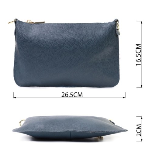 Сумка Vintage З натуральної шкіри Синя (22646)