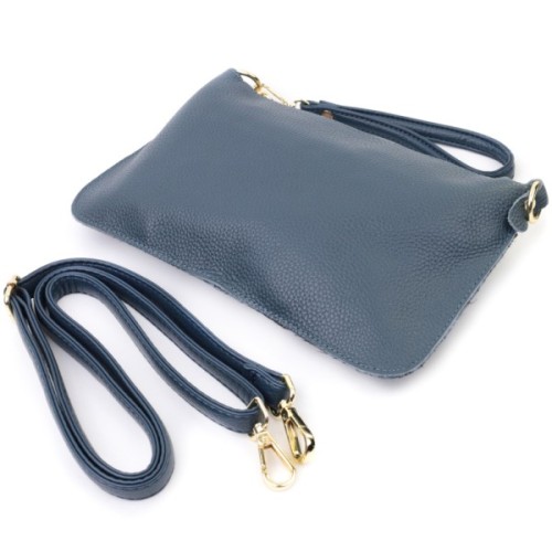 Сумка Vintage З натуральної шкіри Синя (22646)