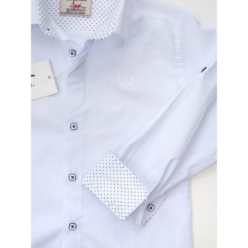 Сорочка дитяча A-Yugi для школи (18106-134B-white)