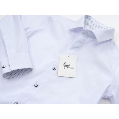 Сорочка дитяча A-Yugi для школи (18106-134B-white)