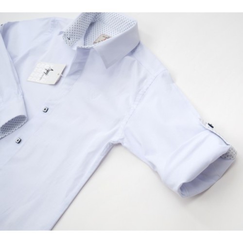 Сорочка дитяча A-Yugi для школи (18106-134B-white)