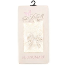 Колготки дитячі BNM з бантиком зі страз (M0C0302-0989-134G-cream)