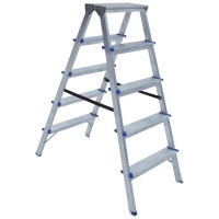 Драбина ELKOP cтремянка 5сх. верхя сходинка 1,18м, двостороння (DHR405)