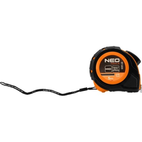 Рулетка Neo Tools 5мx25мм, з фіксатором змотування (67-223)