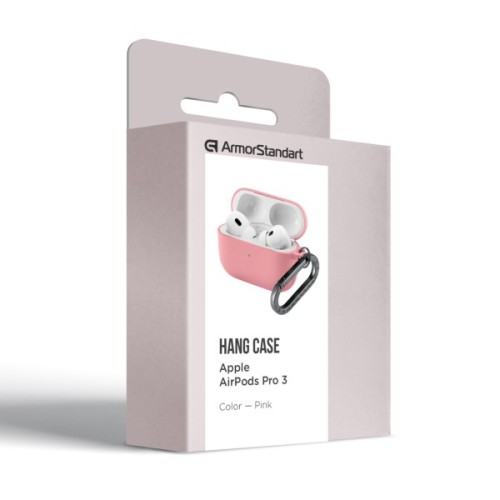 Чохол для навушників Armorstandart Hang Case For Apple AirPods Pro 3 Pink (ARM88280)