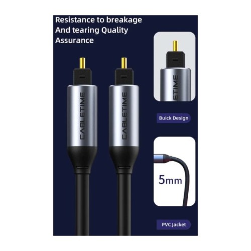 Кабель мультимедійний Optical Toslink 1.0m Cabletime (CA915286)