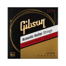 Струни для гітари Gibson SAG-CBRW12 Coated 80/20 Bronze Acoustic Guitar Strings Light (12-53) (231954)