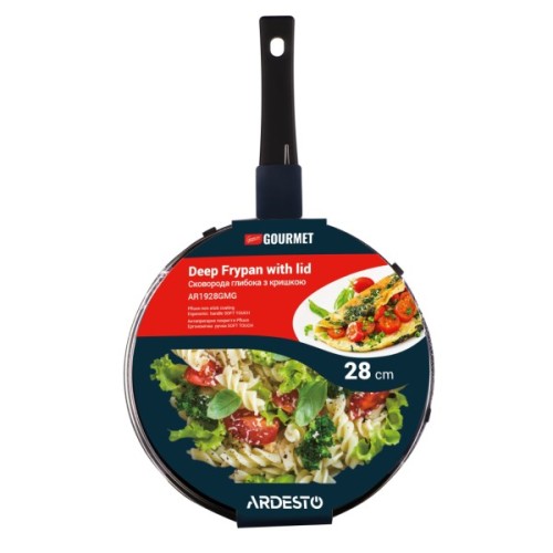 Сковорода Ardesto Gemini Gourmet Andria, 28см, алюміній, чорний (AR1928GMG)