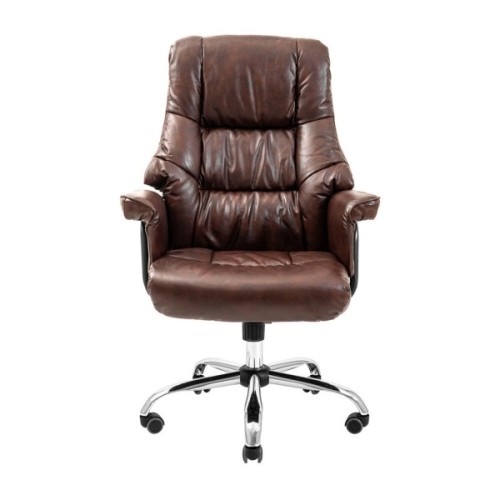 Офісне крісло Richman Конгрес Хром M-2 Широкий (Anyfix Wide) Шкіра Люкс Коричнева (ADD0001832)