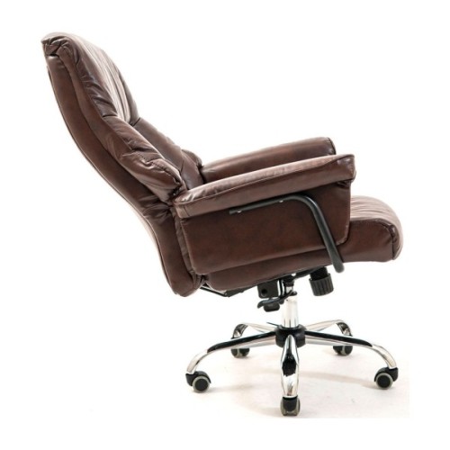 Офісне крісло Richman Конгрес Хром M-2 Широкий (Anyfix Wide) Шкіра Люкс Коричнева (ADD0001832)