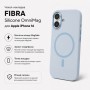 Чохол до мобільного телефона BeCover FIBRA Silicone OmniMag Apple iPhone 16 Light Blue (716228)