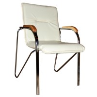 Офісний стілець Примтекс плюс Samba chrome wood 1.007 S-82 Beige (Samba chrome wood 1.007 S-82)