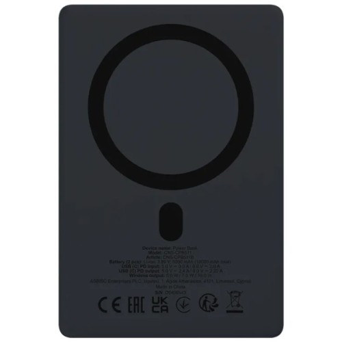 Батарея універсальна Canyon 10000mAh OnPower 511 PD20W Magnetic wireless MagSafe Black (CNS-CPB511B)