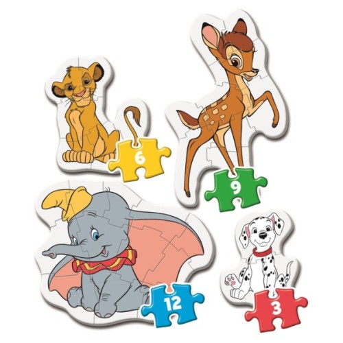 Пазл Clementoni 4 в 1 Disney Animals, серія "My First Puzzles (20806)