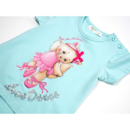 Футболка дитяча Breeze з котиком (13370-92G-blue)