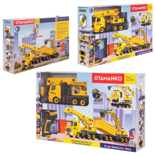 Конструктор Otamanko Автоконструктор 3-в-1 Будівельна служба Кран (FY003A (yellow))