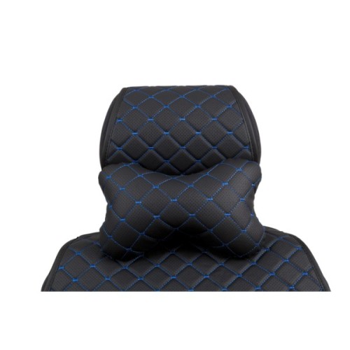 Подушка EVAtech ECO 27х16 см чорна з синьою ниткою (SPCRBL)