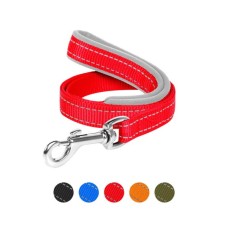 Повідець для собак Dog Extreme з нейлону з прогумованою ручкою Ш 20 мм Д 122 см червоний (43153)