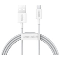 Дата кабель USB 2.0 AM to Micro 5P 2.0m Superior Fast Charging 2A white Baseus (CAMYS-A02)