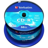 Диск CD Verbatim CD-R 700Mb 52x Cake box 50 Extra (43351)
